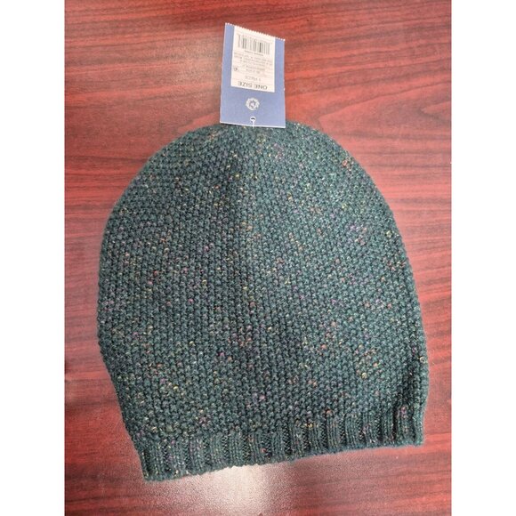 Speckled Green Knit Beanie Hat One Size Universal Threads 41% Acrylic 31% Cotton - Picture 1 of 4